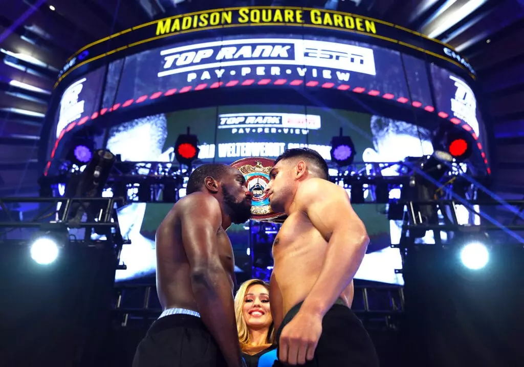 Terence Crawford vs Amir Khan faceoff