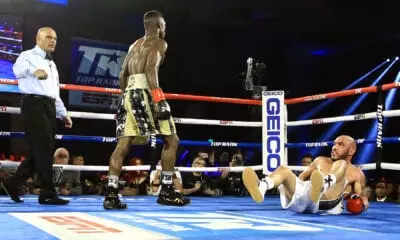 Richard Commey vs Ray Beltran knockdown3