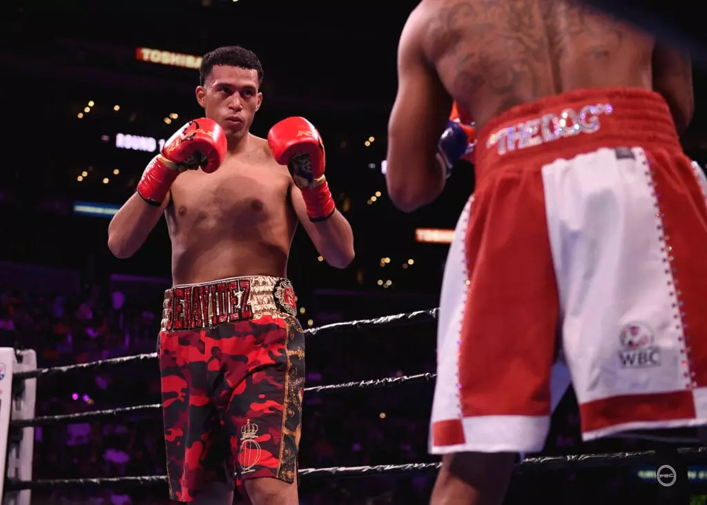 David Benavidez vs Anthony Dirrell on the Fox Sports PBC Pay-Per-View fight night on September 28, 2019 in Los Angeles, California.