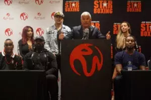 Joe DeGuardia speaking at Catskills Clash II FInal Press Conference