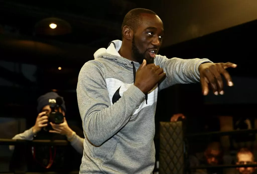Terence Crawford shadowboxes