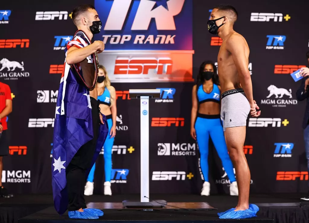 Andrew Moloney vs Joshua Franco faceoff