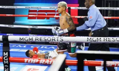 Jessie Magdaleno vs Yenifel Vicente knockdown