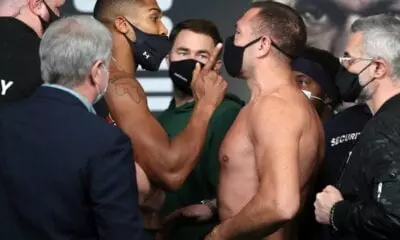 Anthony Joshua-Kubrat Pulev Exchanged Barbs Weighing In Friday