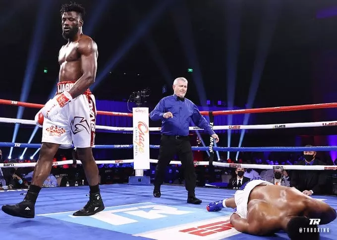 Efe Ajagba Blasts Out Howard In Three Saturday