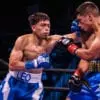 Angelo Leo vs Ra’eese Aleem: Angelo Leo landing a punch on Aaron Alameda