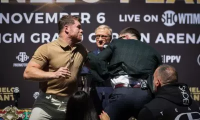 Canelo-Caleb Plant Tuesday Presser Turned Violent