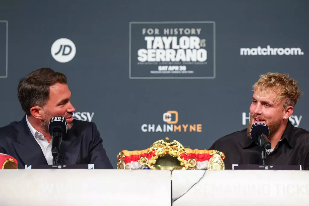 Eddie Hearn-Jake Paul Make Million Dollar Wager