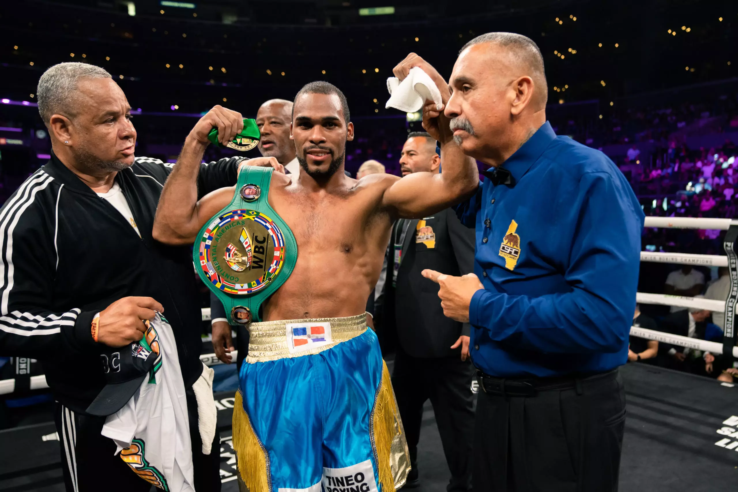 Zuffa Boxing 08: Edwin De Los Santos after defeating Jose Valenzuela