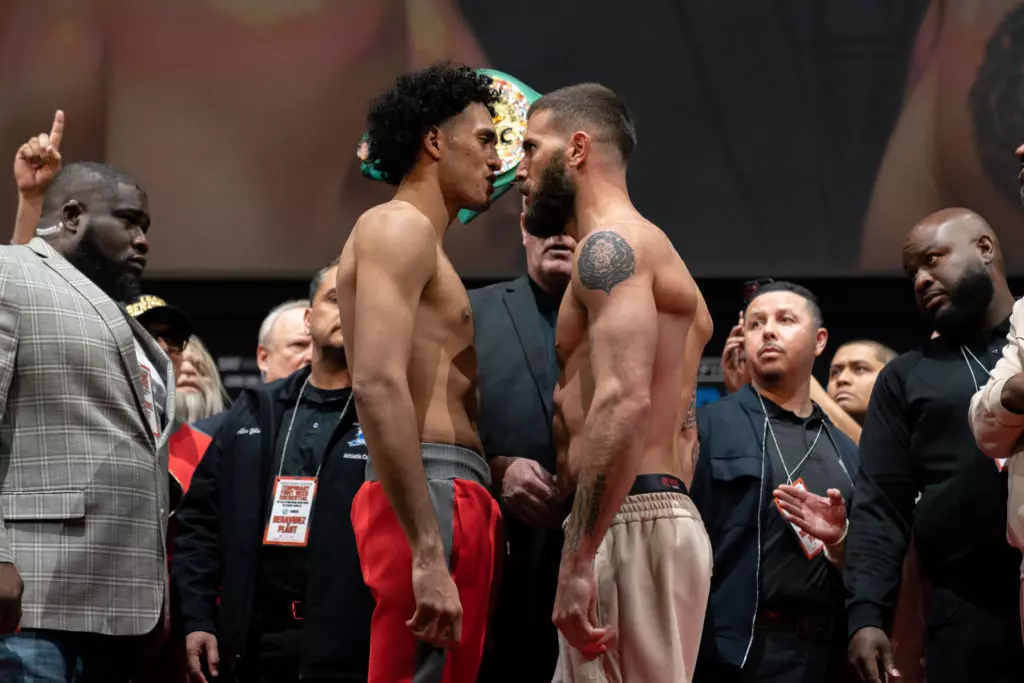 Benavidez vs Plant Weigh ins 03.24.23 03 25 2023 Weigh in