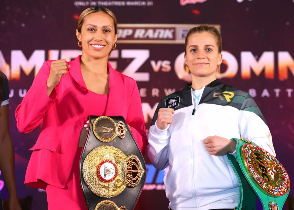 Seniesa Estrada vs Tina Rupprecht pose2