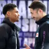 Shakur Stevenson vs Shuichiro Yoshino faceoff shake