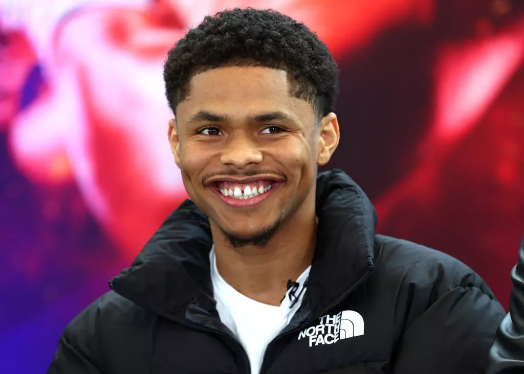 Shakur Stevenson smiles
