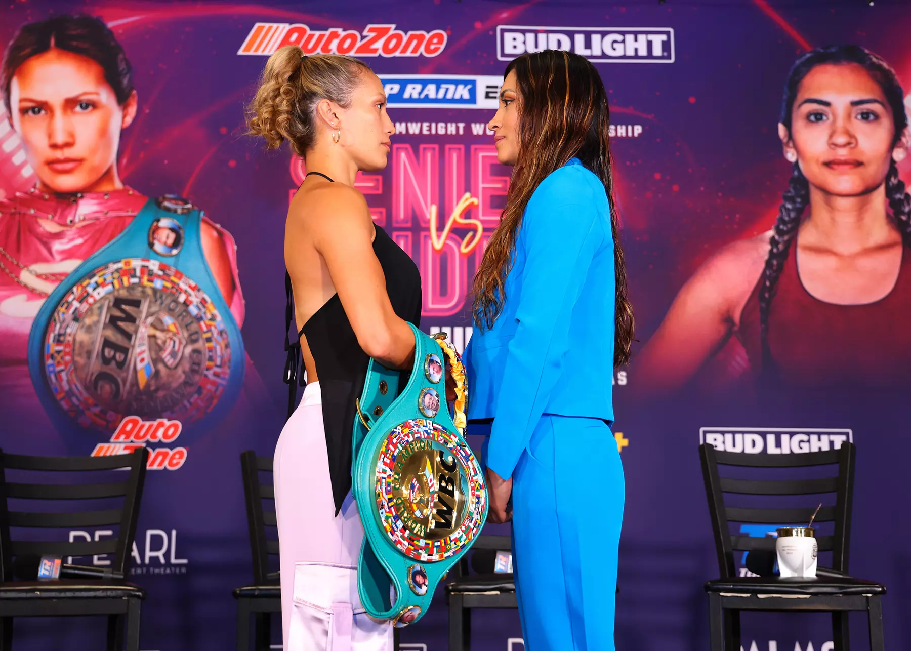 Seniesa Estrada faces off against Leonela Yudica