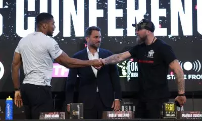 Anthony Joshua and Robert Helenius speak at press conference