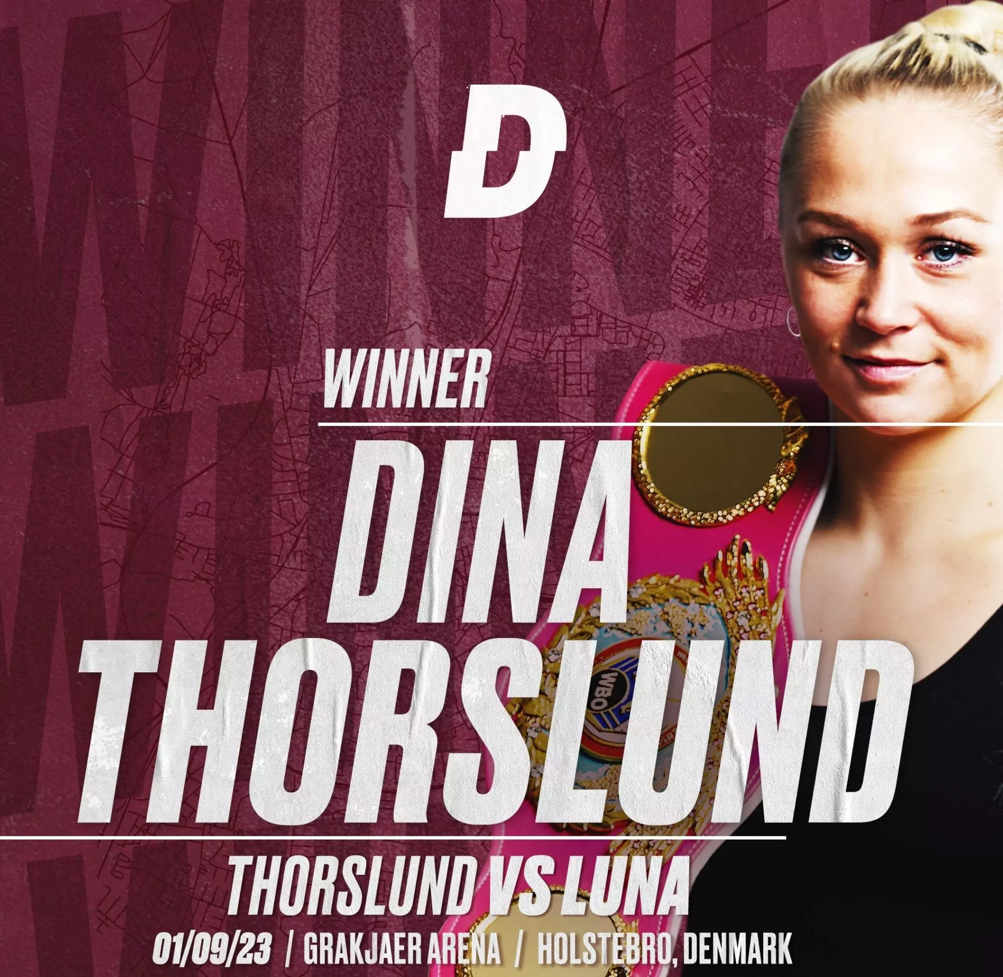Dina Thorslund unifies against Yuliahn Luna