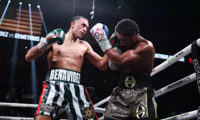 David Benavidez lands a left hook on Demetrius Andrade Gilberto Ramirez vs David Benavidez