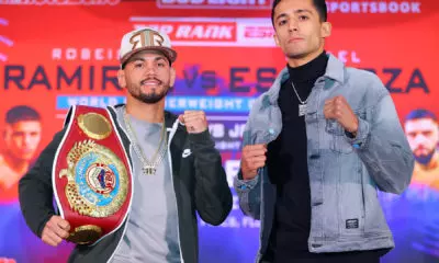 Robeisy Ramirez and Rafael Espinoza pose for the cameras