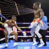 O'Shaquie Foster knocks down Abraham Nova