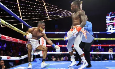 O'Shaquie Foster knocks down Abraham Nova