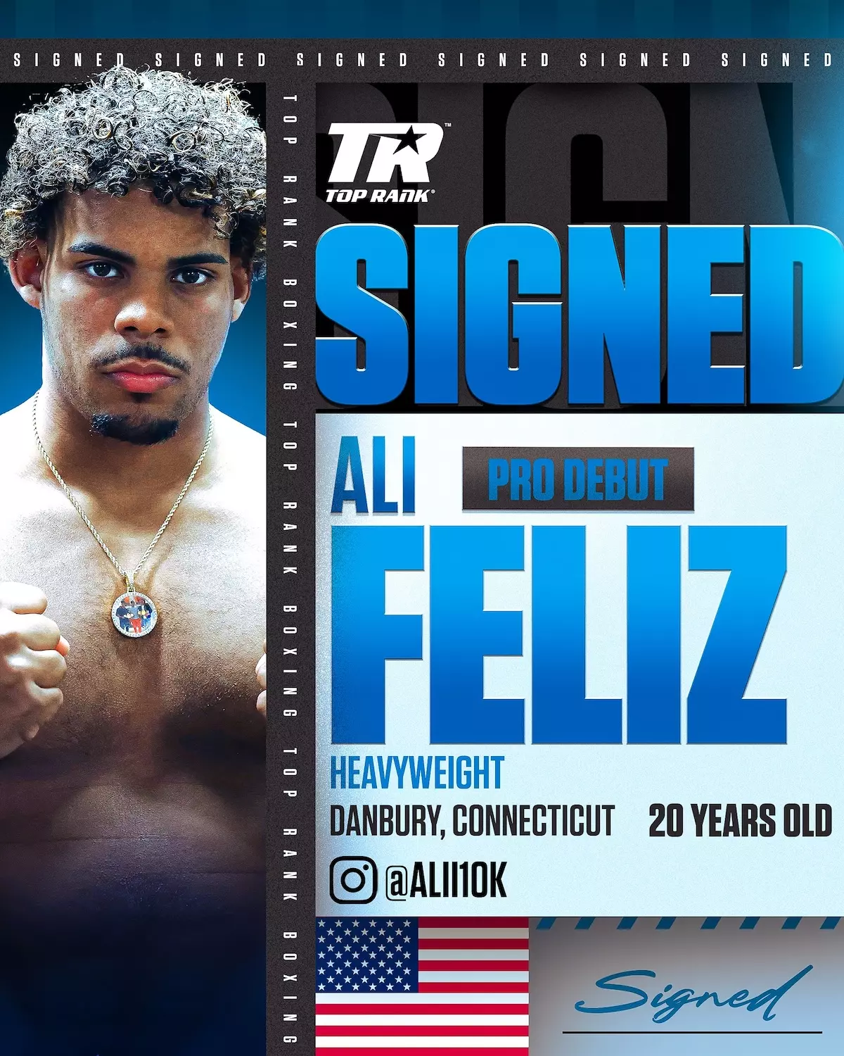Heavyweight With 'Tremendous Amateur and Family Pedigree' Inks Multi-Year Promotional Pact With Top Rank