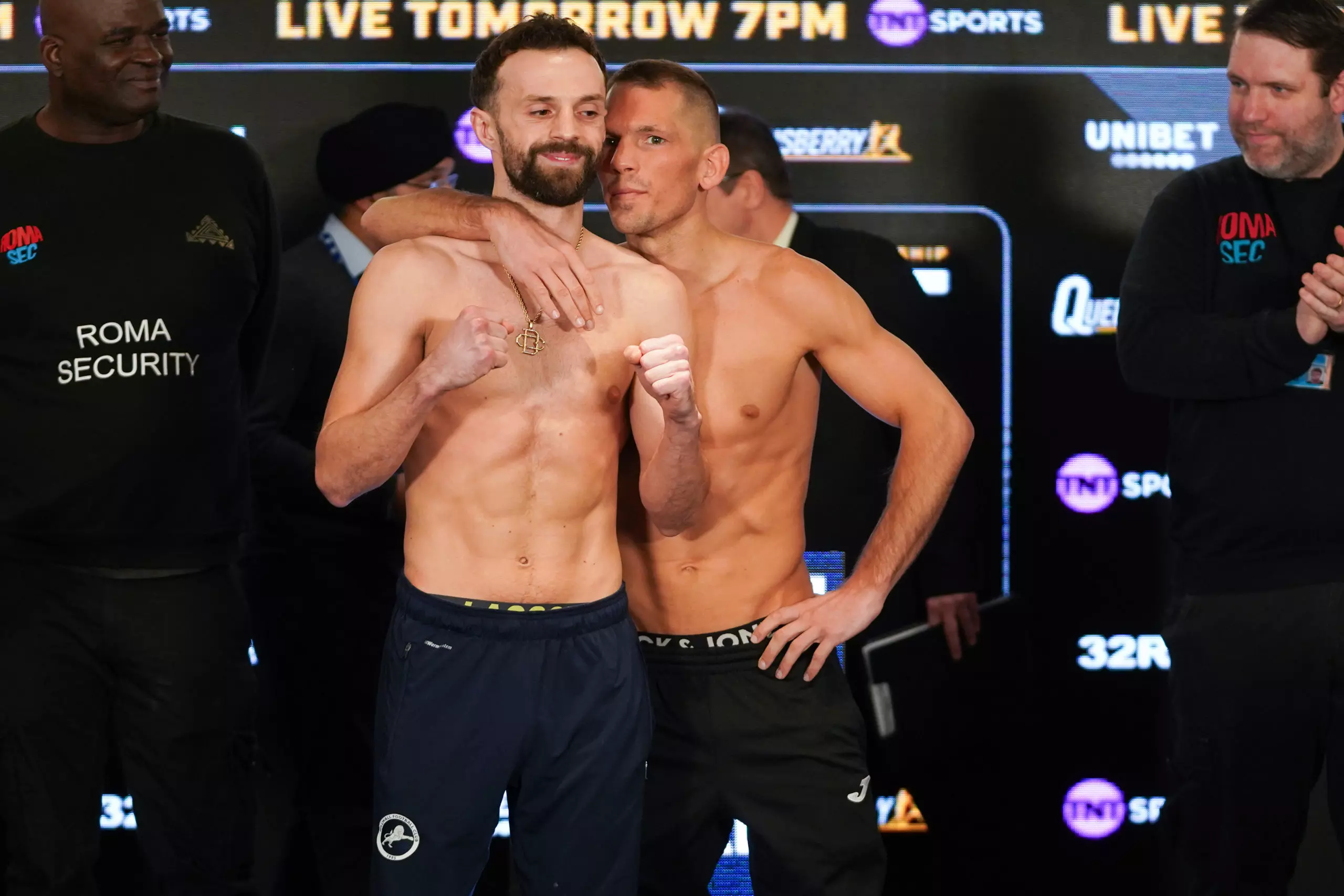 Chris Bourke and Ashley Lane in British and Commonwealth Clash