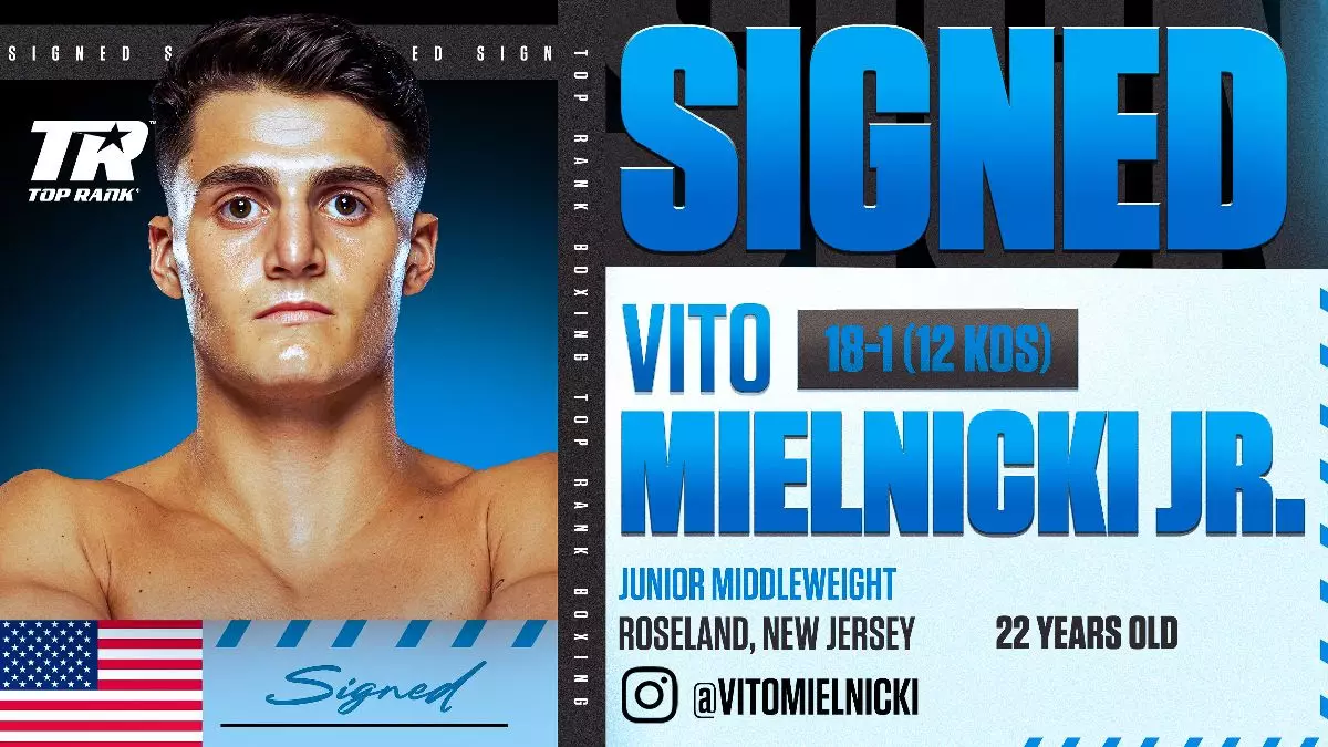 'Extraordinarily Talented' Junior Middleweight Contender Signs With Top Rank