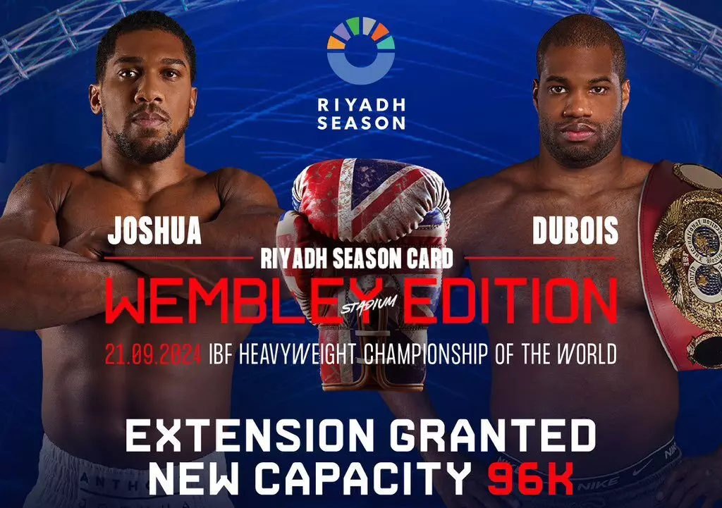 Anthony Joshua vs. Daniel Dubois Set to Break British Boxing Attendance Record at Wembley