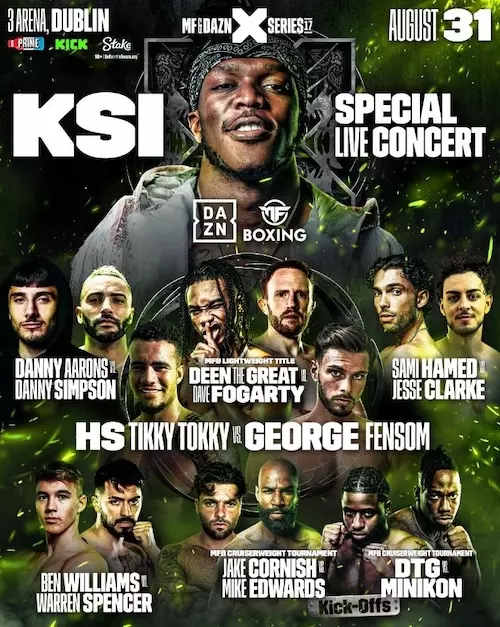 Premier League Winner Added to Misfits Boxing in Dublin on August 31