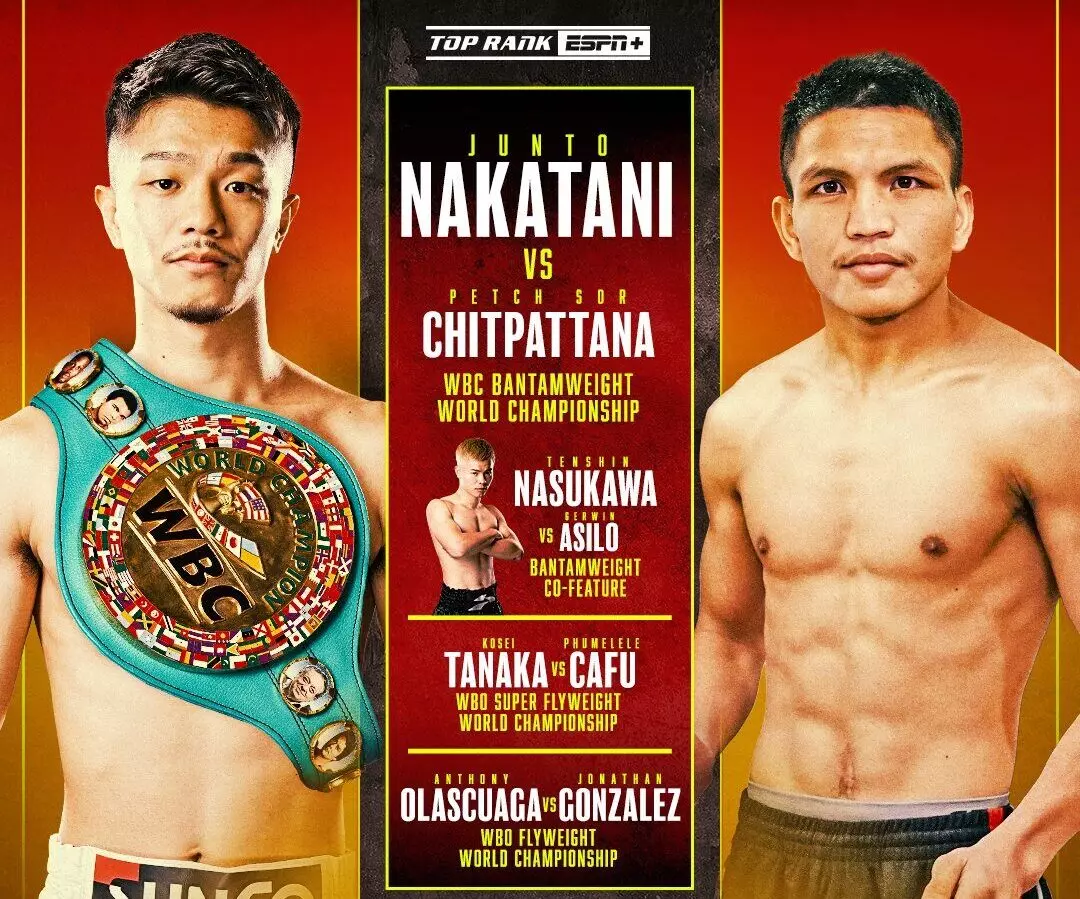Junto Nakatani vs. Tasana Salapat: World Title Fights Predictions