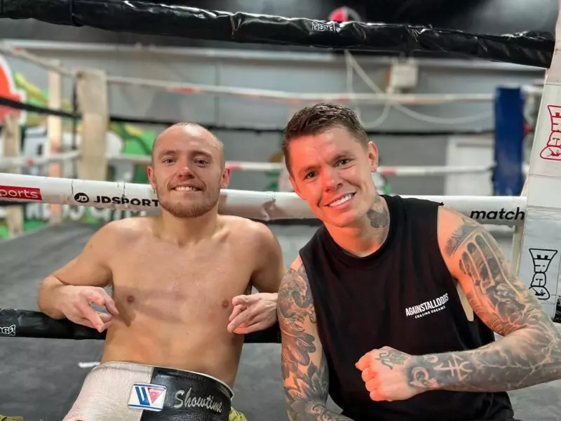 Sunny Edwards and Charlie Edwards in Training