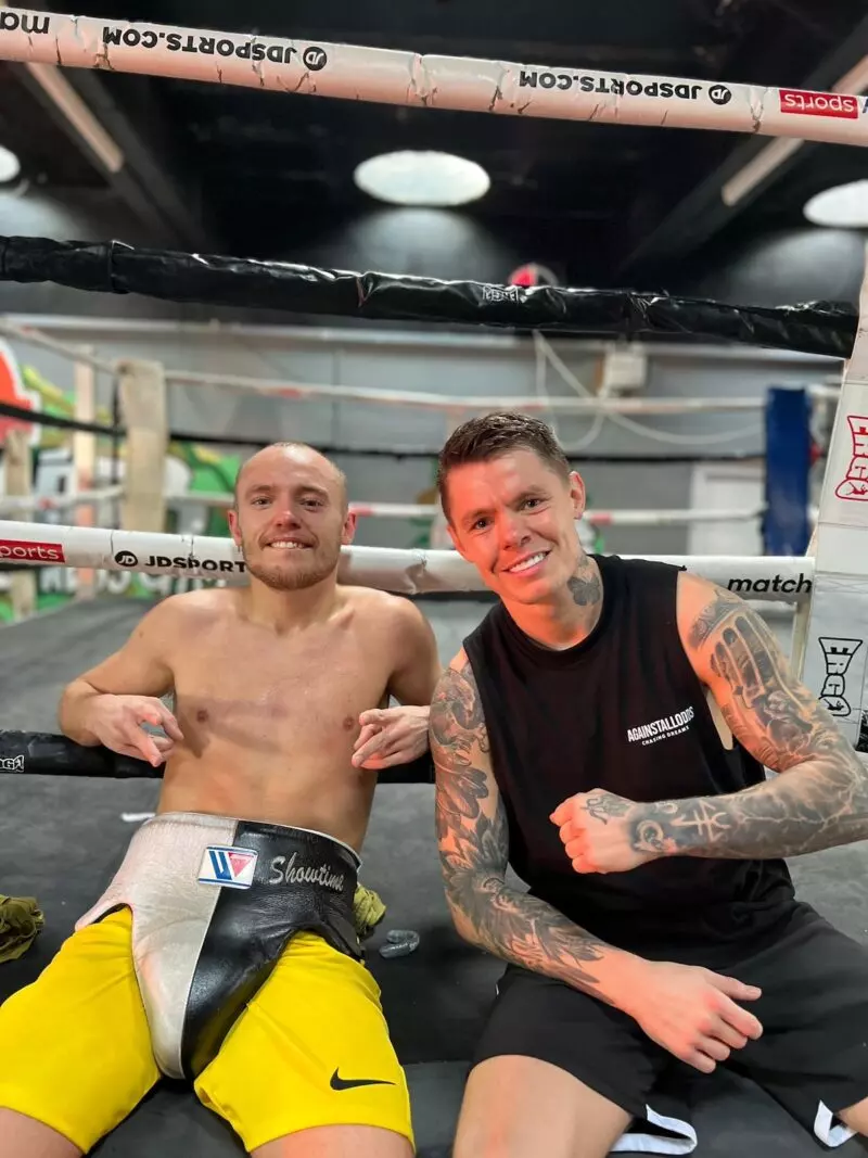 Sunny Edwards and Charlie Edwards in Training