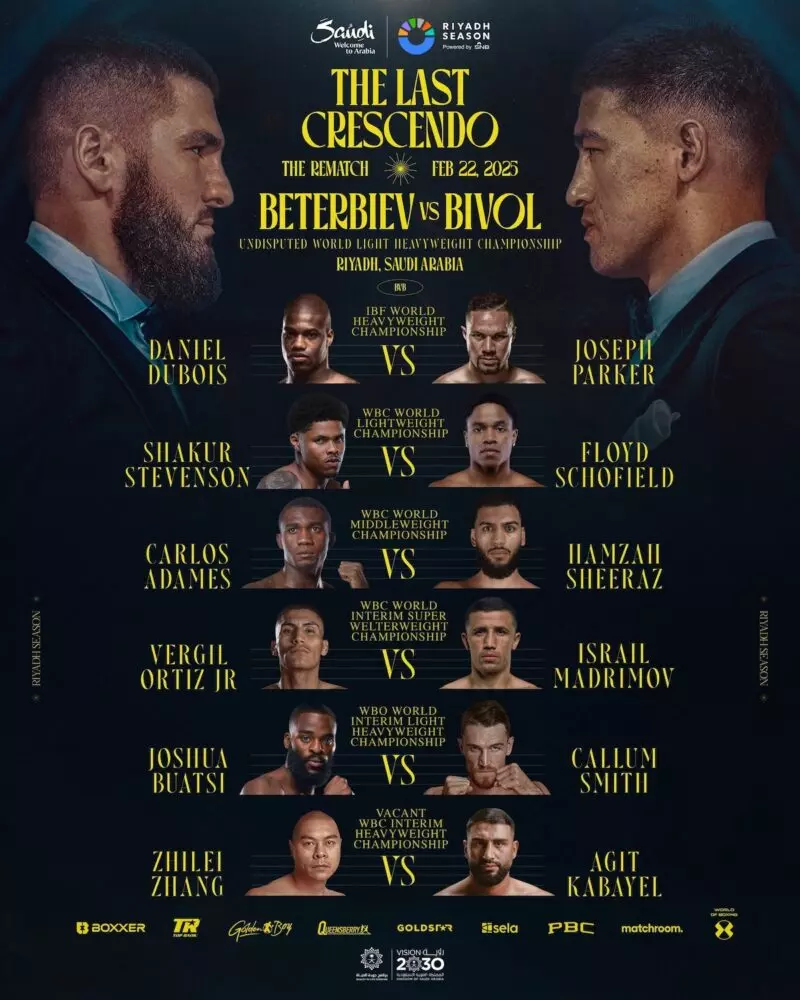 Beterbiev vs Bivol Rematch Tops Historic Riyadh Season Card