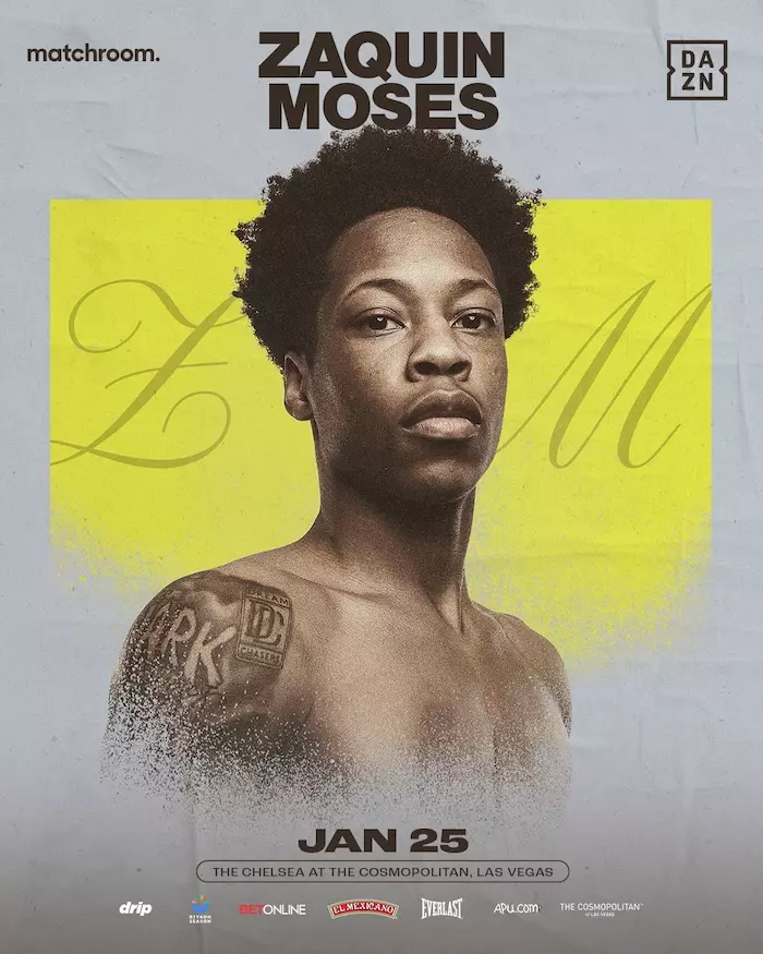 Matchroom Boxing Sign Super Featherweight Rising Star - Zaquin Moses