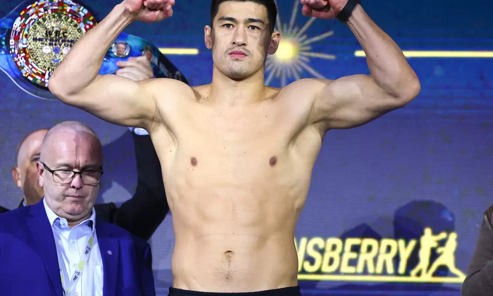 Dmitry Bivol vs Michael Eifert: Dmitry Bivol at weigh in before Artur Beterbiev rematch