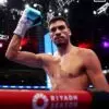 Hamzah Sheeraz in the ring for Tyler Denny fight