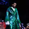 Hamzah Sheeraz is introduced before his super middleweight fight against Edgar Berlanga