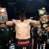 Gilberto Ramirez vs David Benavidez: David Benavidez with his cruiserweight belts after beating Yuniel Dorticos