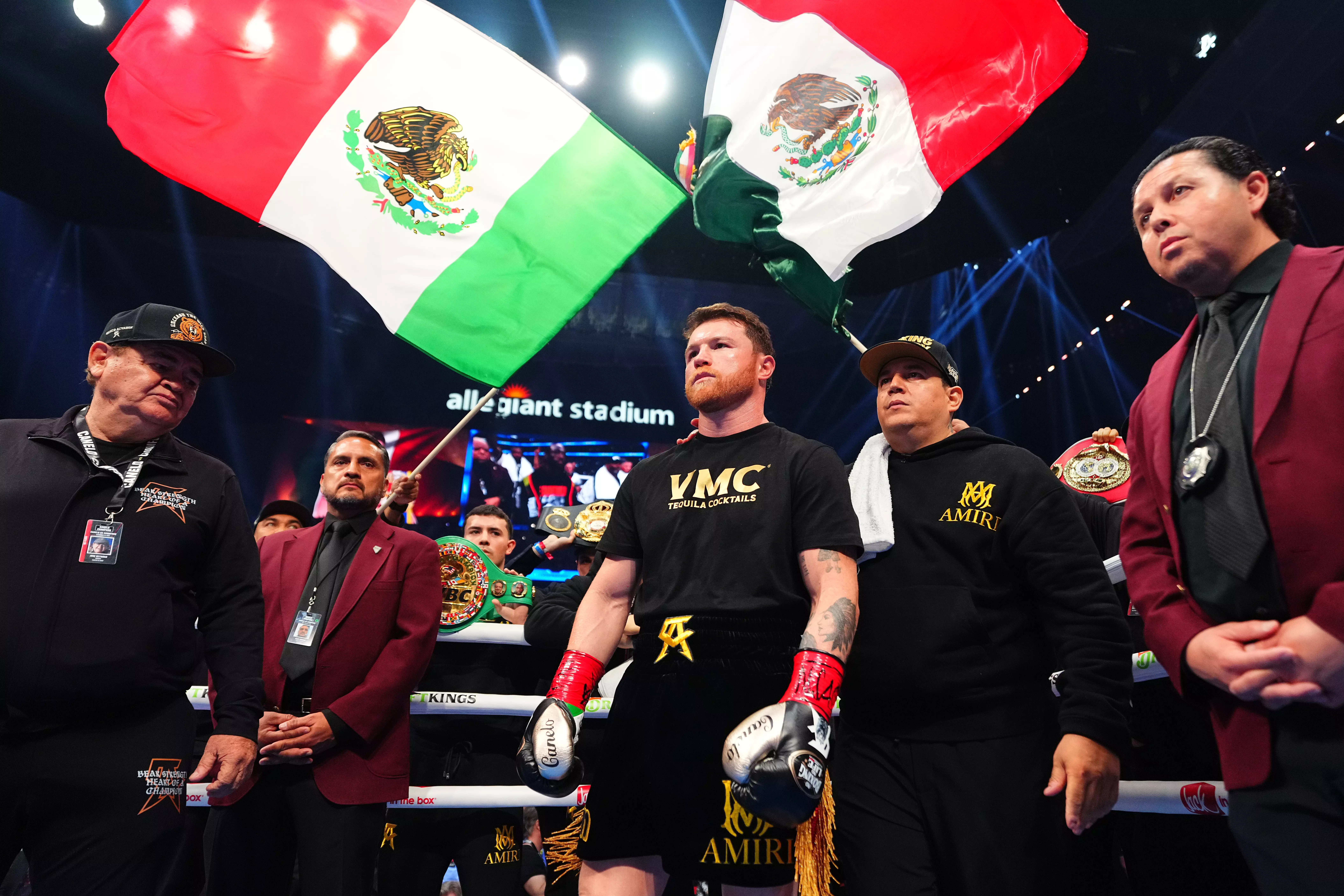 Saúl 'Canelo' Álvarez standing in a boxing ring