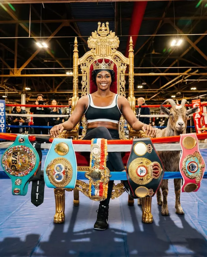 Terence Crawford reacts to Claressa Shields win