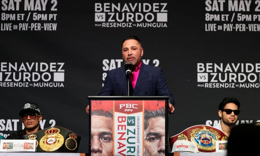 Gilberto Ramirez vs. David Benavidez press conference photo