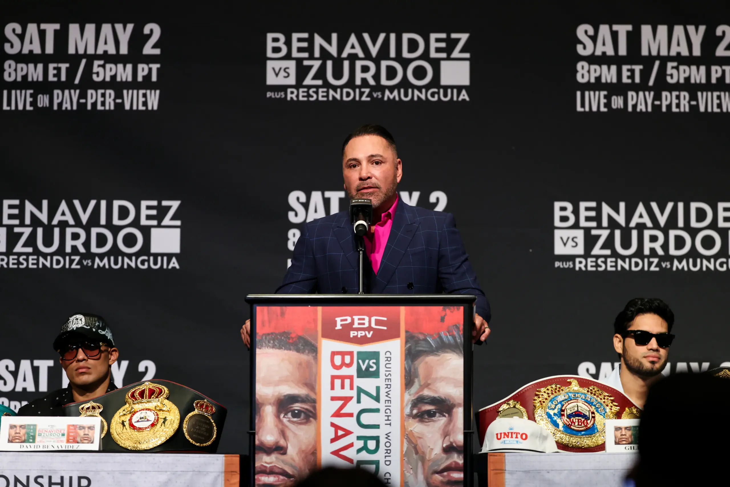 Gilberto Ramirez vs. David Benavidez press conference photo