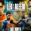 Fight poster for Angelo Leo vs. Ra'eese Aleem