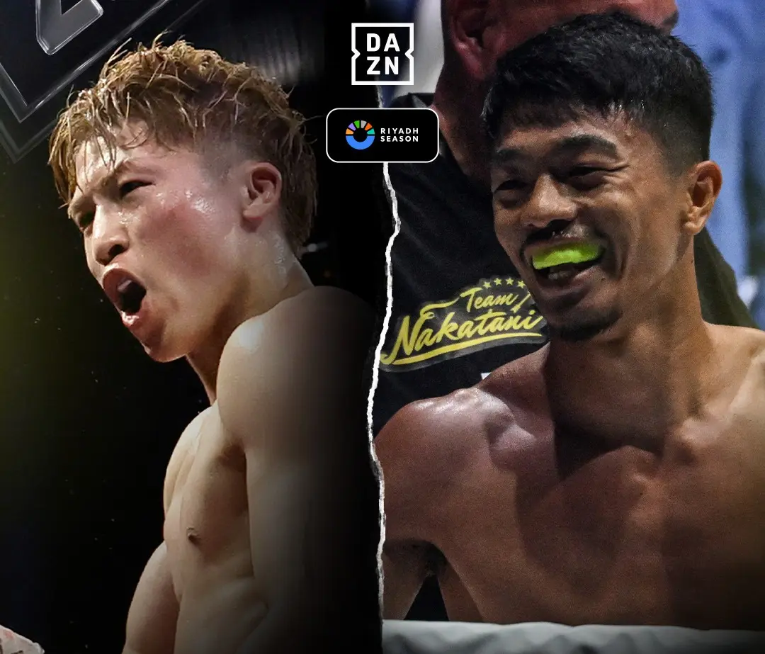 Side by side images of Naoya Inoue and Junto Nakatani