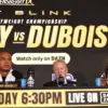 Fabio Wardley and Daniel Dubois at their press conference