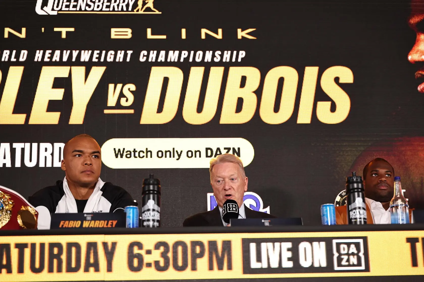 Fabio Wardley and Daniel Dubois at their press conference