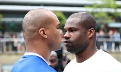 Fabio Wardley vs Daniel Dubois: Fabio Wardley and Daniel Dubois face off at media day/public workout
