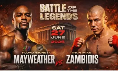 Floyd Mayweather vs Mike Zambidis fight poster for June 27