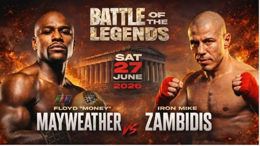 Floyd Mayweather vs Mike Zambidis fight poster for June 27