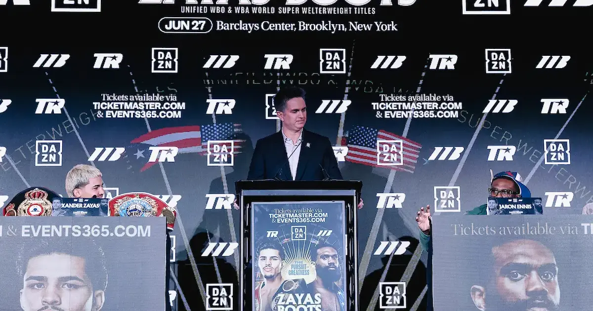 Xander Zayas and Jaron Ennis at their press conference